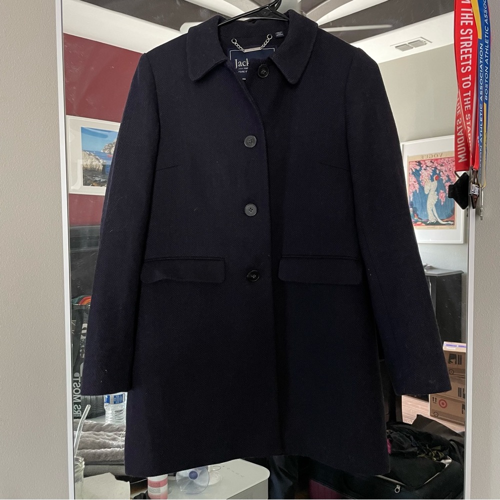 Jack Wills Navy Peacoat Size 6